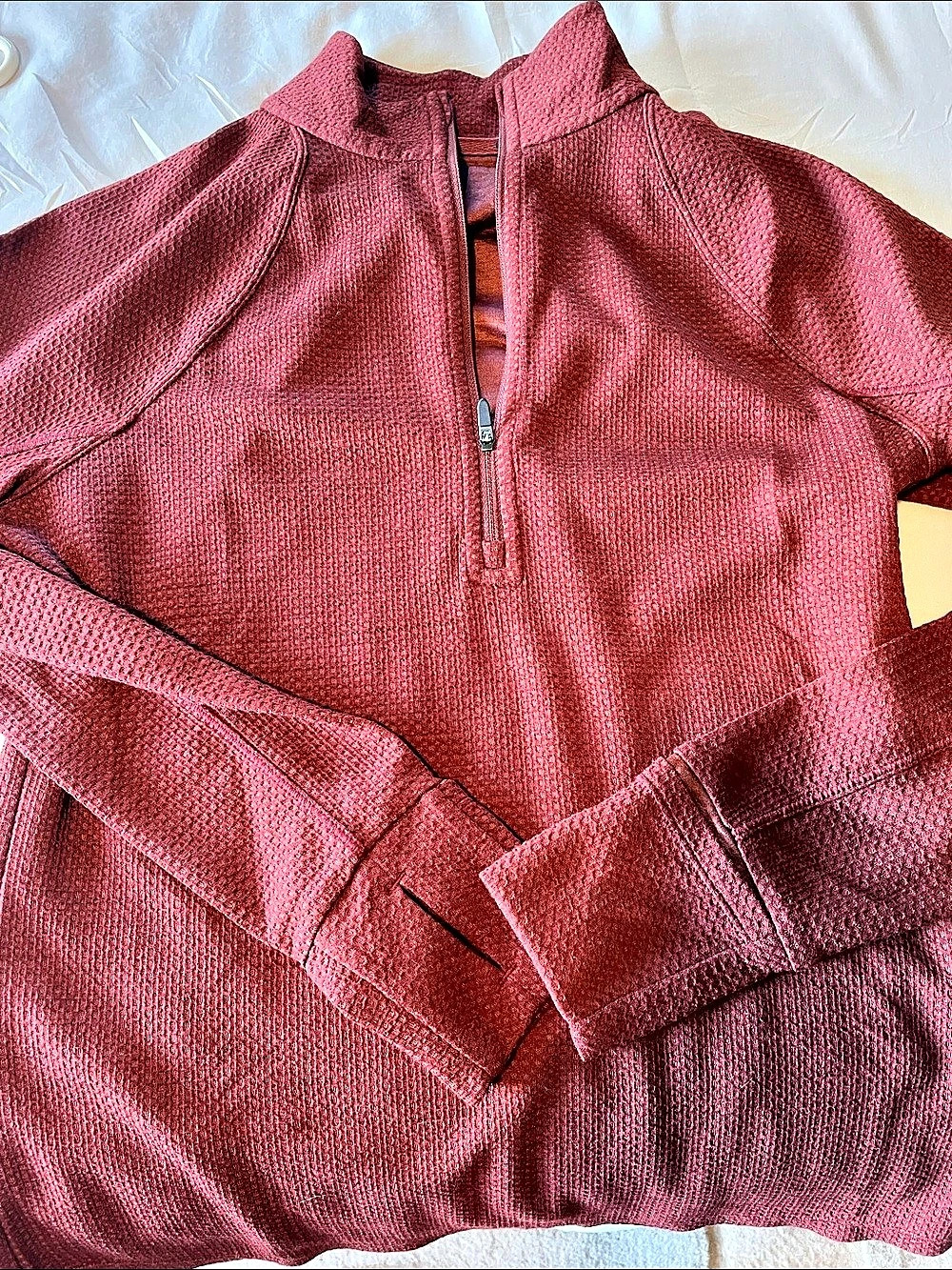 prAna Women's Half-Zip Pullover in Rust Size XS Like New